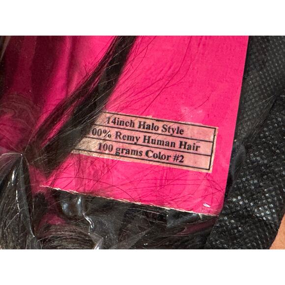 Hidden Crown Daydream 14 inch Halo Style Remy Hair #2 brown - Picture 6 of 7